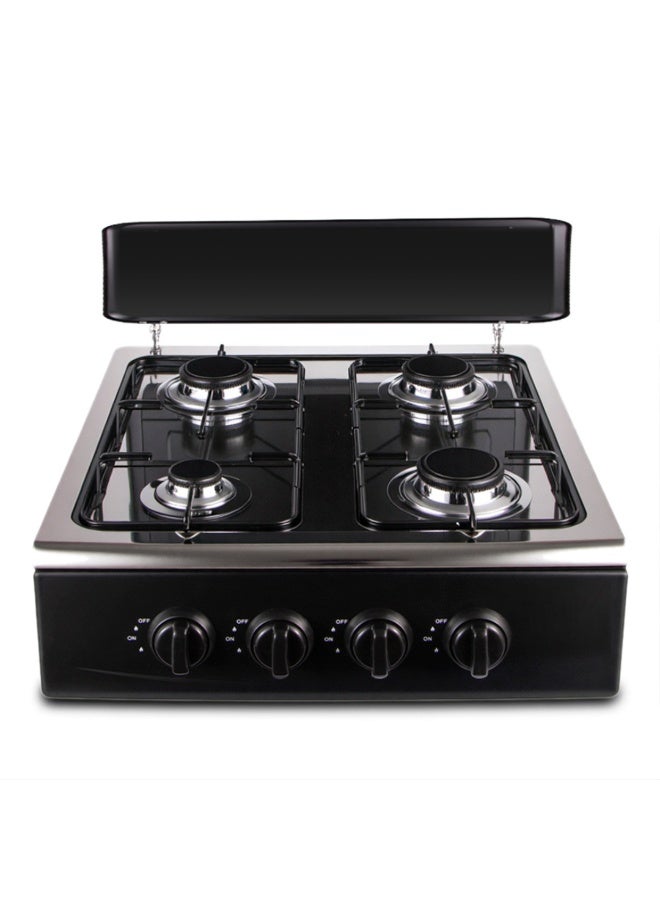 لوحة موقد غاز بأربعة شعلات | موقد غاز منزلي موفر للطاقة يعمل بالغاز المسال، مزود بنظام حماية من انطفاء اللهب وسطح زجاجي مقوى - Image 4